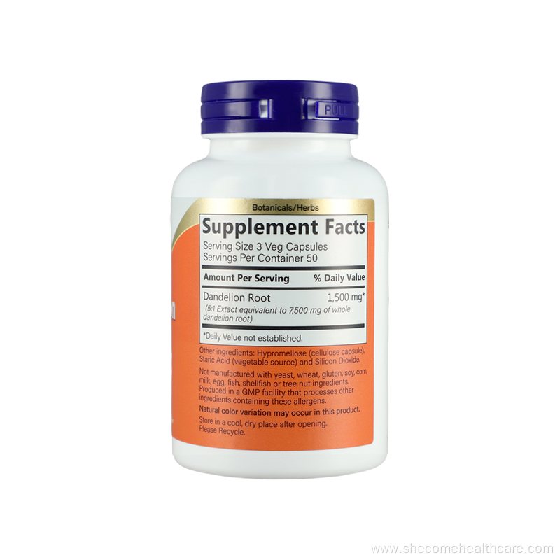 Dandelion root supports Digestive System Dandelion capsules