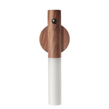 Modern Wooden Lamp with Magnetic USB Charging and Motion Sensor