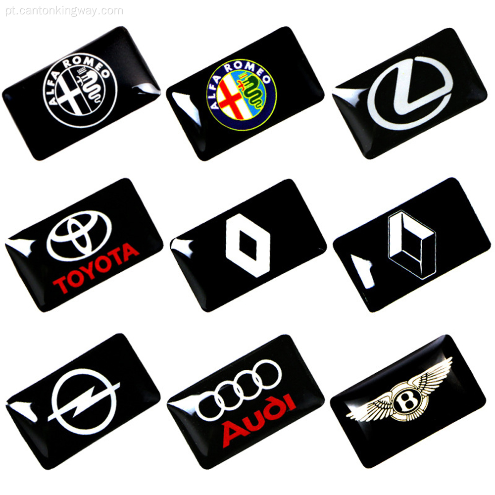 Epoxy Resin Dome Car Brand Brand etiqueta