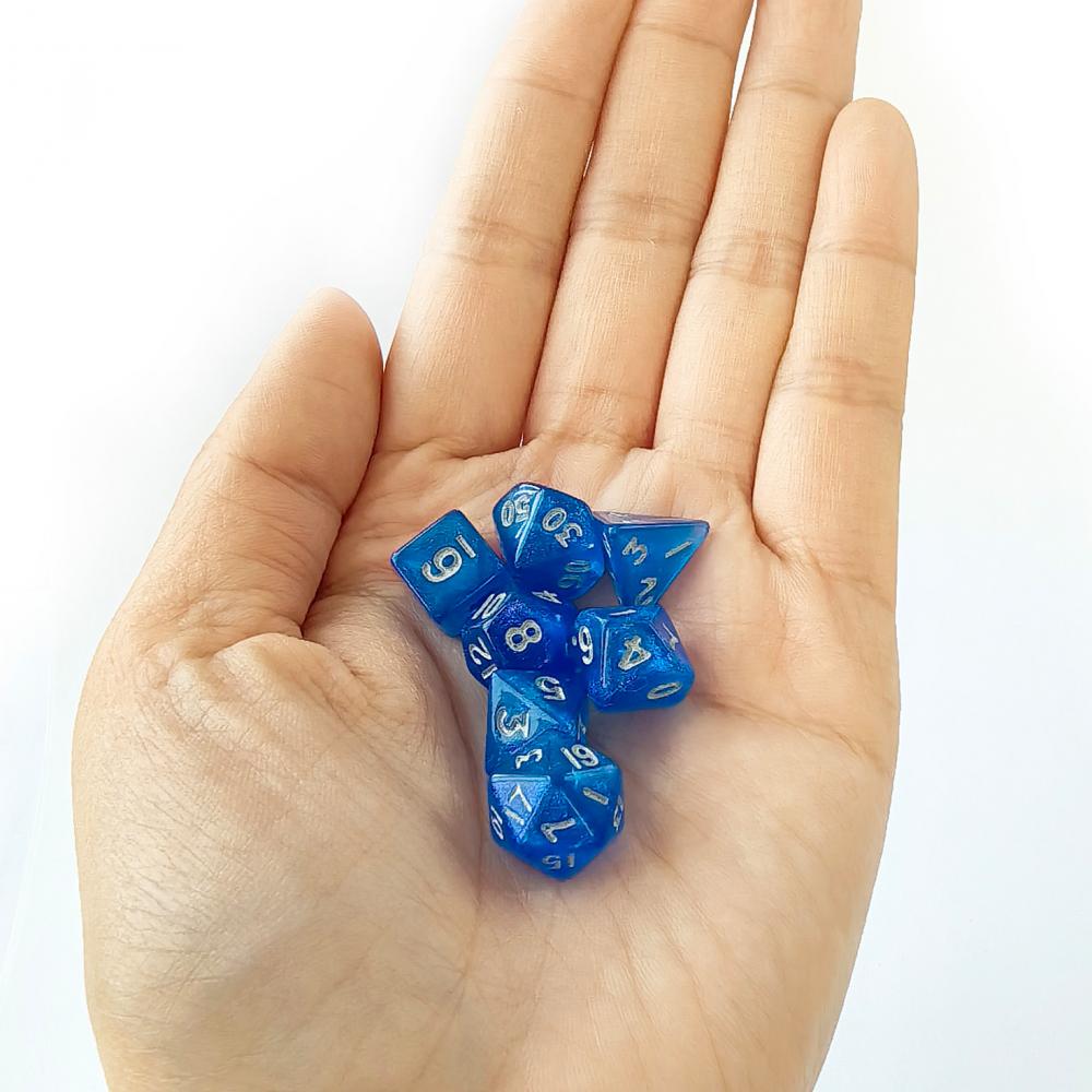 Mini Moonstone Rpg Poly Dice Set 5