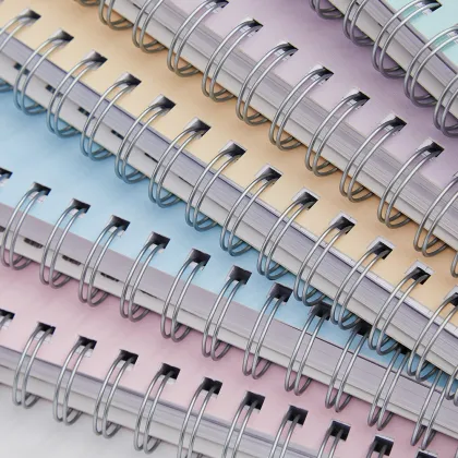 Paper hardcover twin ring spiral notebook