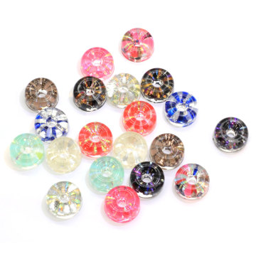 Factory New Arrive Resin Flatback Candy Ring Cabochon Kawaii 20MM Flat Back Resin Donut Cabochon With 5MM Large Hole Jewelry DIY