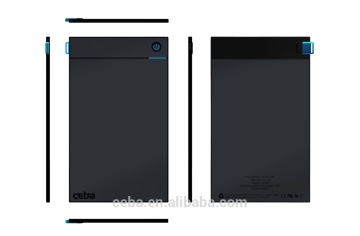 Shenzhen Manufacturer CEBA 2014 new design world thinnest portable mobile charger