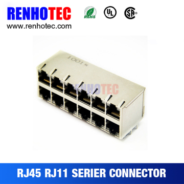 waterproof rj45 ethernet connector with 12 port