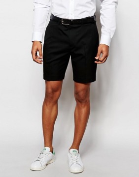 High Quality Latest Custom Slip Pockets Men's Black Slim Fit 100% Cotton Zip Fly Casual Shorts