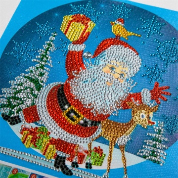 Diamante de cristal em forma de pintura de Papai Noel Pintura