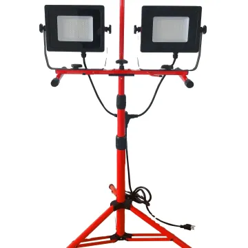 High-Quality Outdoor Camping Waterproof Double-Head 50W Work Light with Adjustable Triangle Bracket and Indoor Garden LED Work Lamp