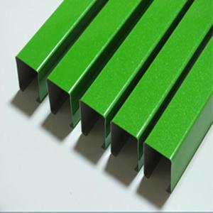 decorative suspended color coated steel u-shape ceiling substitute of aluminum ceilings