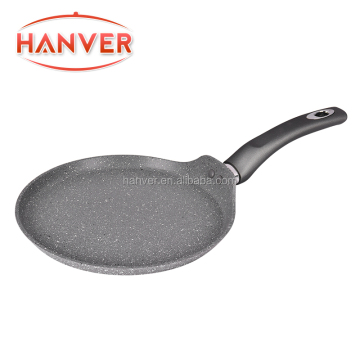 24cm Forged Non-Stick Marble Coating Crepe Pan for Eggs with Induction Base