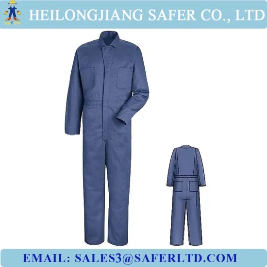 Navy blue safety workwear coverall