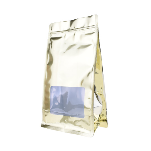 Aluminum food grade flat bottom pouch with window