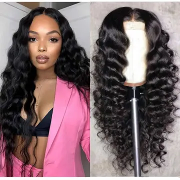 13x4 Loose Deep Wave Lace Closure Wig Lace Front Wig Human Hair for Black Women