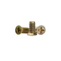 Flat Head Yellow Zinc Plated Phillips Screws