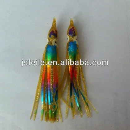 90MM gold octopus skirt soft fishing lure