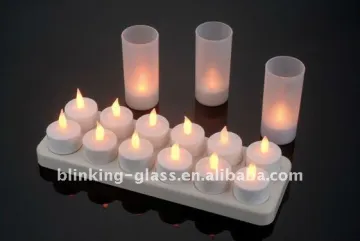 led rechargeable candles with cups -12pcs
