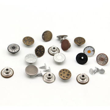 Custom Logo Metal Tacks, Buttons, and Rivets: Vintage 17mm Accessory Collection for Jeans and Leather