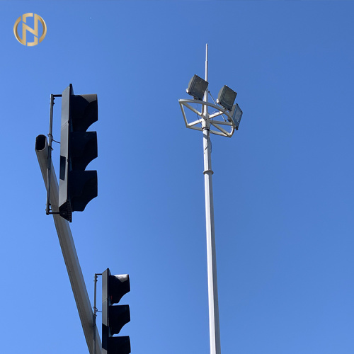 20M 30M High Mast Light Pole Installation