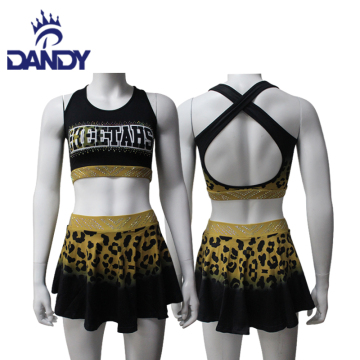 Striped Black Cheer Practice Outfits For Sale