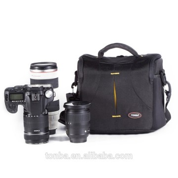Waterproof Sling DSLR Bag and Carrying Camera Bag with Thick Padded for CANON 600D -Black