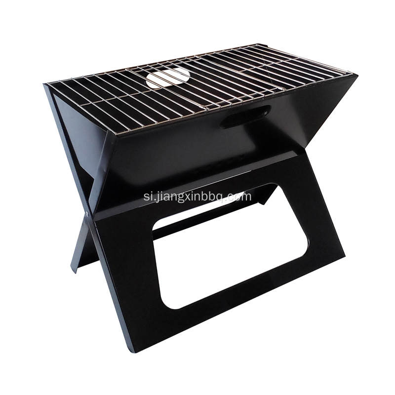 X-Grill Folding Portable Charcoal Grill කළු පැහැයෙන්