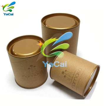 Custom Printing Cylinder Tea Tin Canister , Cardboard Paper Tube Boxes