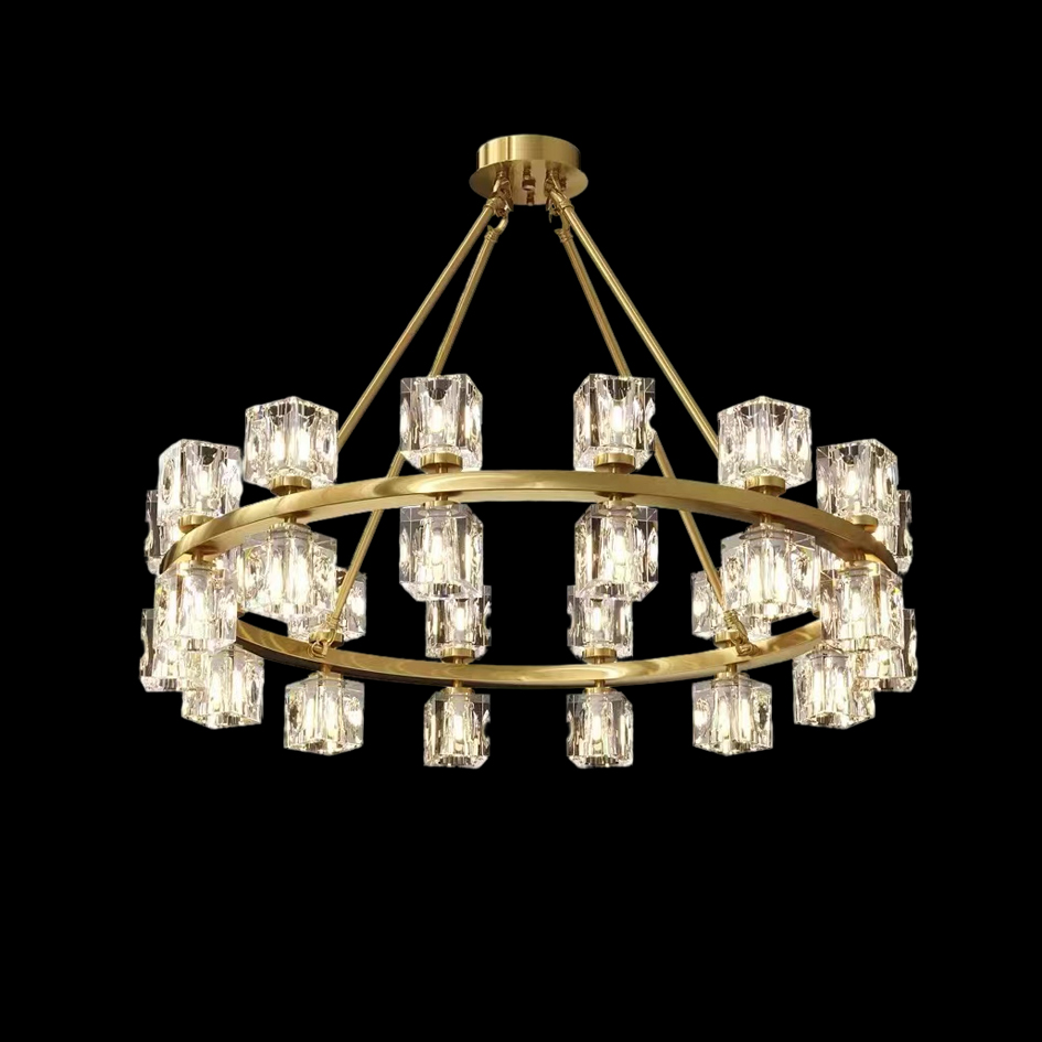 Modern Golden Glass Hanging Pendant Light