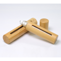 Bamboo glass roll on bottle with stainless roller