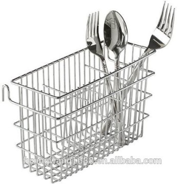 Stainless Steel Compact Folding Dish Rack with square chopstick holder