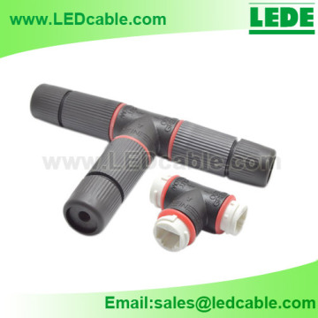 Ethernet Waterproof RJ45 Connector,1 in 2 OUT, support POE