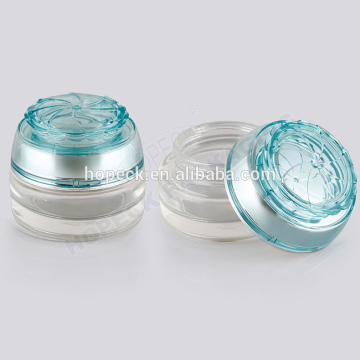 high quality round shape glass cream jar 50g