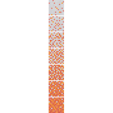 Orange Gradual Change Glass Mosaic Tile