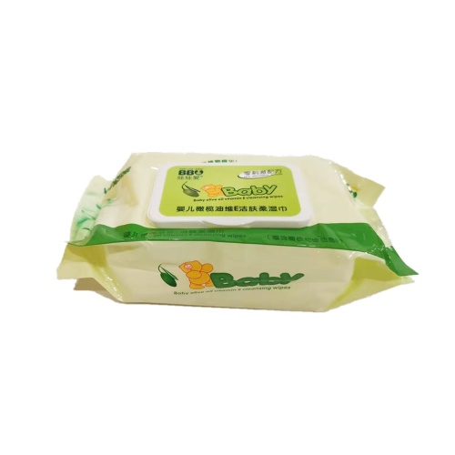 Lingettes nettoyantes à l&#39;huile d&#39;olive pour bébé à la vitamine E