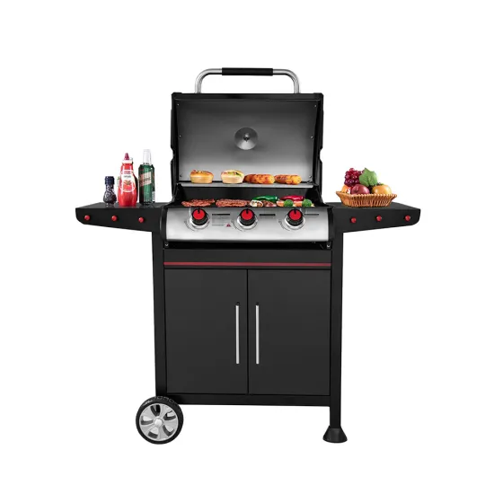 Wholesale Outdoor Garden Bbq Grill Black Powder Coated Trolley Smokeless Gas Bbq Grill