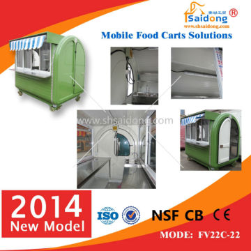 New used mobile crepe cart professional hot dog kiosk cart for hot selling
