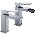 Einhebel-Waschtischarmatur + Bidet-Wasserhahn Komplettes Badmischerset Chrom-Finish