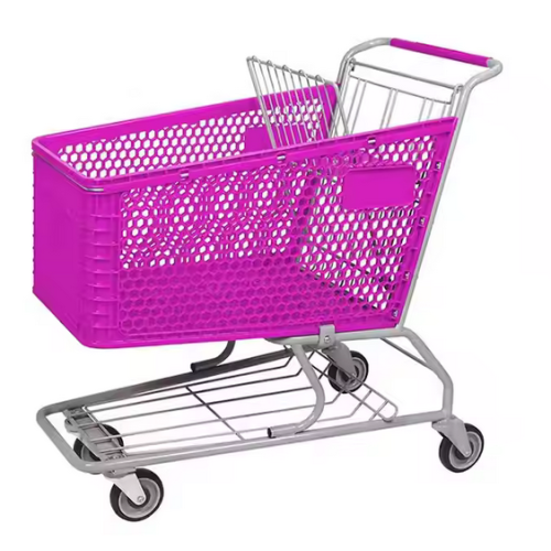 Supermarket Colorful Plastic Shopping Cart