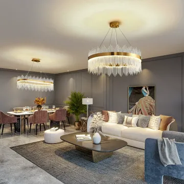 Modern Oval Glass Pendant Lamp for Luxury Interiors