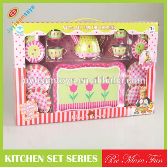 kids party play toys tin tea cup toys for the cooking set