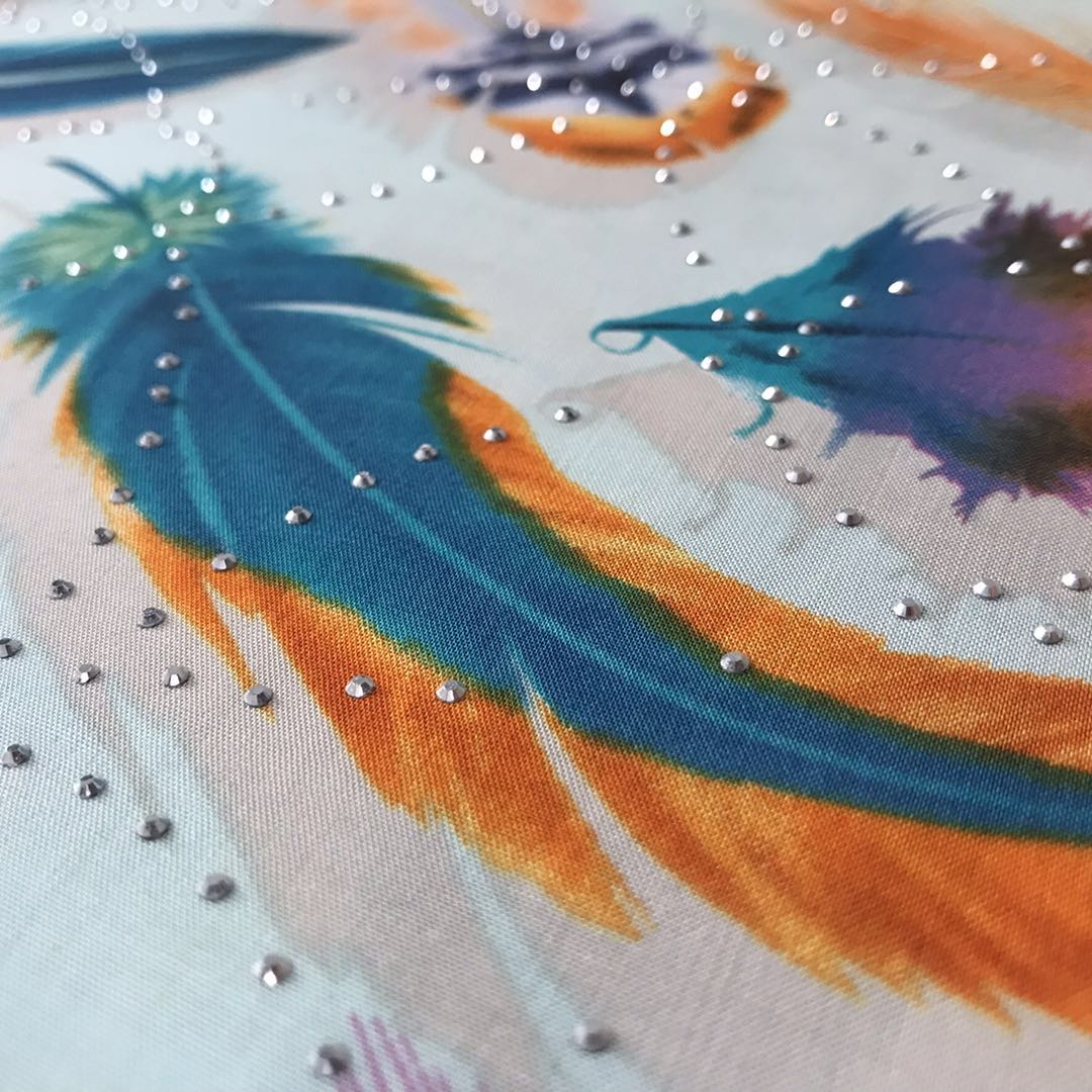 feather design rayon fabric 