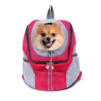 Portable Dog Carry Pack: A Breathable Pet Dog Bag for Easy Double Shoulder Carrying and Outdoor Backpacking
