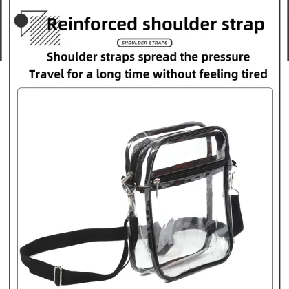 single shoulder pvc women's bag, girls shoulder long strip bag, Summer Detachable Women Transparent PVC Handbag Shoulder Bag