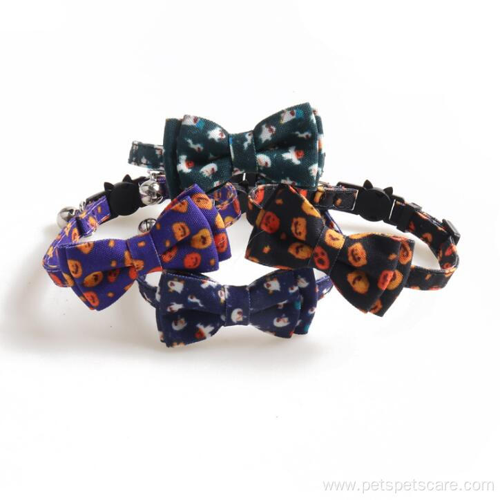 Halloween Luxury Cloth Pet Cat Bow Tie Collar