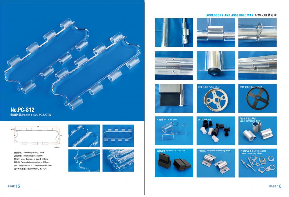 Exterior Usage Polycarbonate Rolling Shutter Door