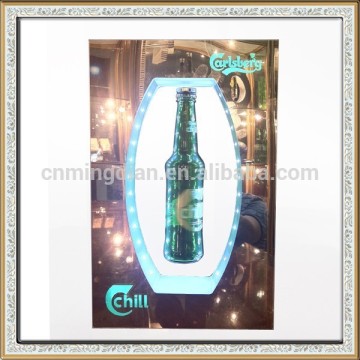 magnetic floating bottle display shelf,acrylic magnetic levitating bottle display,led bottle display