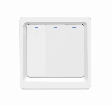 Tuya Smart Home WiFi Push Button Light Switch 3 Gang With RF Fire Retardant PC - Includes 1 Capacitor, Works with Alexa