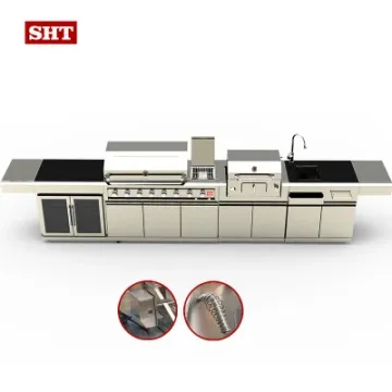 Free Combination Multifunctional Ooutdoor Kitchen Cabinets Charcoal with Burners