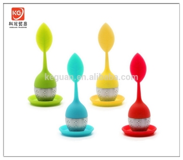 L-015 Loose Tea Infuser Brewt Total Cute Forte Creative Floating Leaf Portable, Set of 4