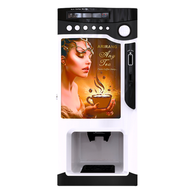 LE303V Coin Operated Instant Powder Coffee Vending Machine with Auto Cup Dispenser