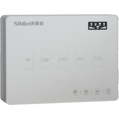 Purificador de agua RO de 5 etapas de conexión rápida plateado