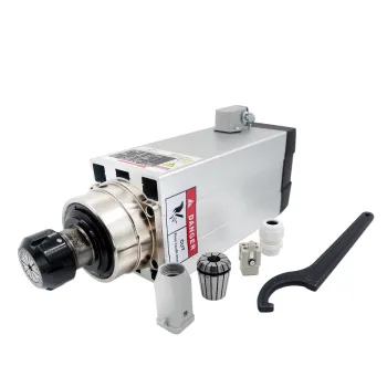 High Quality ER20 Air Cooled Spindle Motors for CNC Router: 2.2KW, 4.5KW, and 6KW Kits Compatible with 220/380V CNC Woodworking Machines